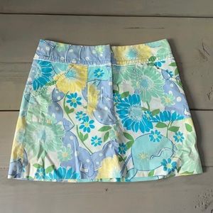 Lilly Pulitzer Flower Print Mini Skirt